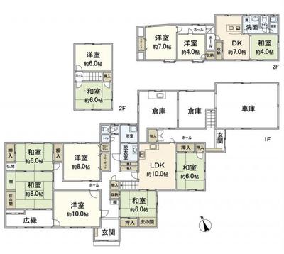 Spacious 10LDK House in Onga, 7min to Station, 1,177m² Plot — Image 4, Onga, Fukuoka