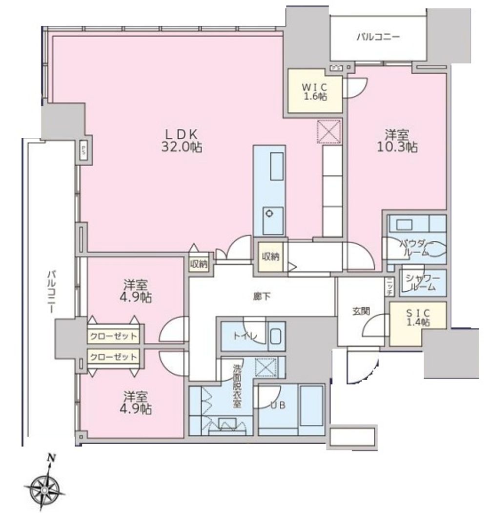 3LDK Apartment for Sale in Akasaka, Minato, Tokyo - 129.5m² - Thumbnail 3