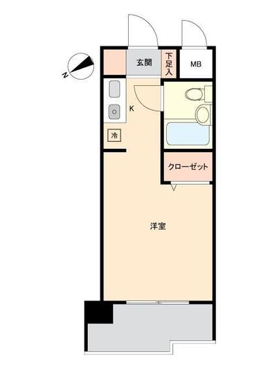 Studio Apartment for Sale in Kashii, Fukuoka – 16.2 sqm — Floorplan, Higashi, Fukuoka