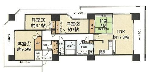 4LDK Sakai Apartment with Triple Aspect Views | 19th Floor - Thumbnail 2