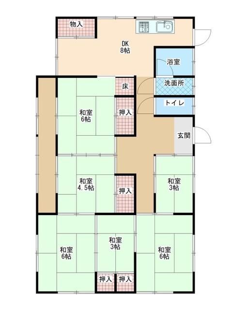 6DK Single-Story House on 250sqm Corner Plot in Tokushima - Thumbnail 2