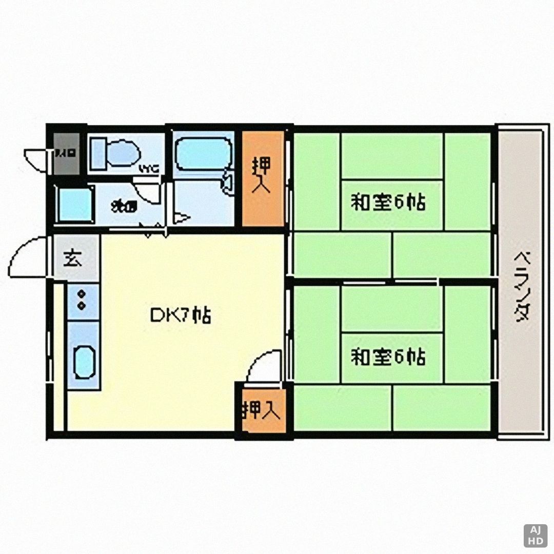 2LDK Apartment for Rent in Takashi, Osaka | 42.1 sqm - Thumbnail 2