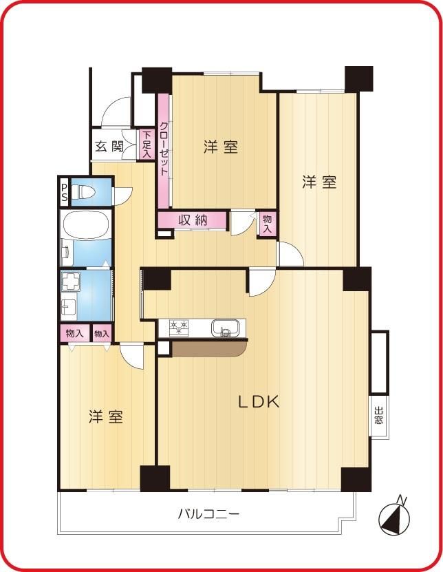 3LDK Apartment for Sale near Kameari Station, Katsushika, Tokyo - Thumbnail 3