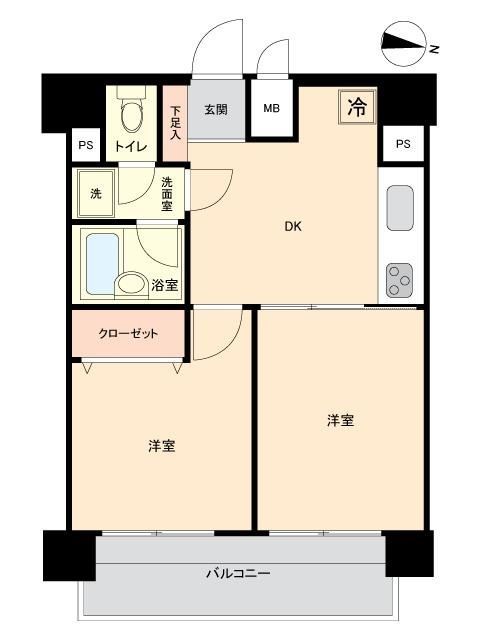 2DK Apartment for Sale in Saga City with 9.93% Yield - Thumbnail 2