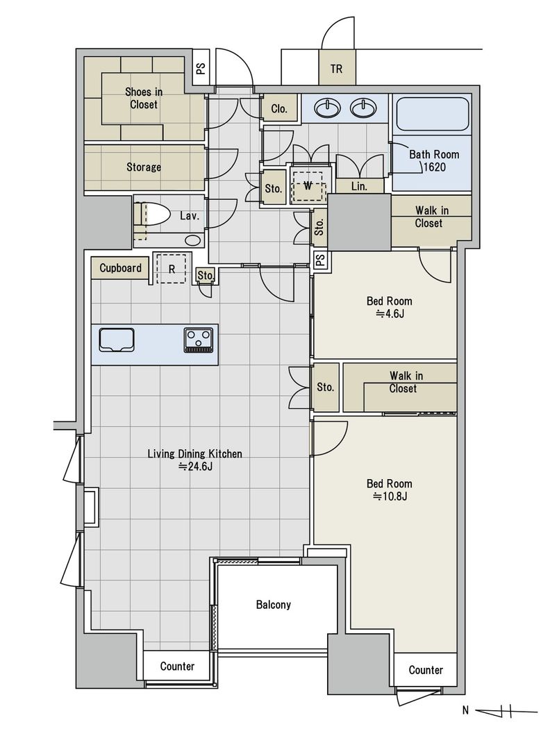 New 2LDK Apartment for Sale in Minato, Tokyo - Thumbnail 4