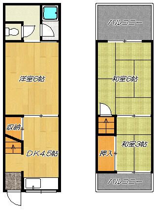 Pet-Friendly 3DK Terrace House for Rent in Daito City, Osaka - Thumbnail 2