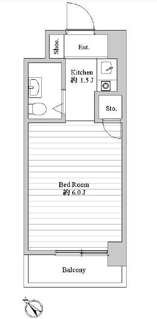 1R Studio Apartment for Sale in Koto, Tokyo - 16.8 sqm - Thumbnail 2