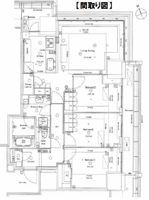 3LDK Apartment in Brand's Tower Shibaura, Minato, Tokyo - Thumbnail 2