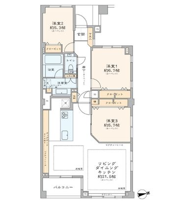 3LDK Apartment for Sale in Yoyogi, Shibuya, Tokyo - Thumbnail 4