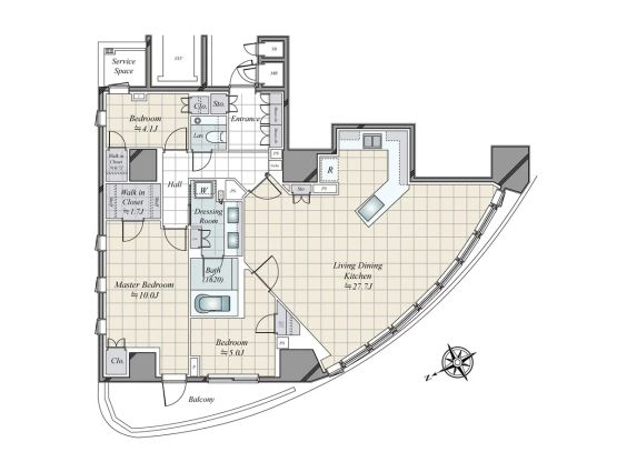 New 2LDK Apartment for Sale in Kita-Aoyama, Minato, Tokyo - Thumbnail 4