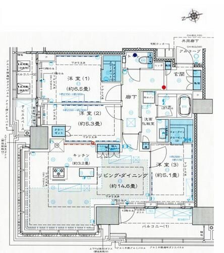 3LDK Corner Apartment in Proud Tower Shibaura, Minato Ward - Thumbnail 2