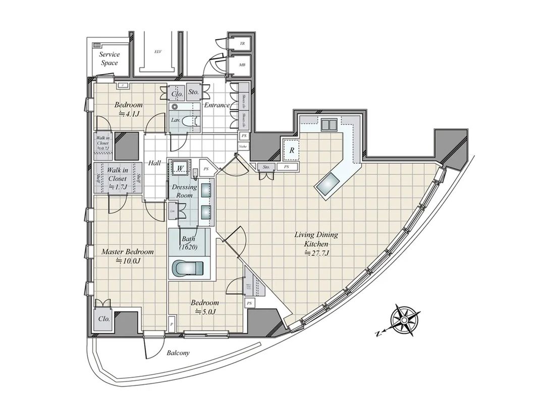 Park Court Kita Aoyama 5F – 3LDK Luxury Apartment in Minato, Tokyo - Thumbnail 3