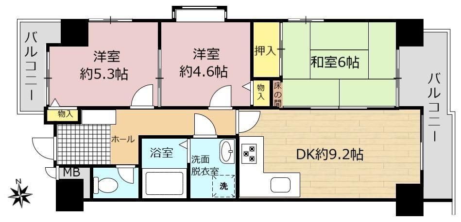 3DK Apartment for Sale in Ogaki, Gifu - 57.85 sqm - Thumbnail 2