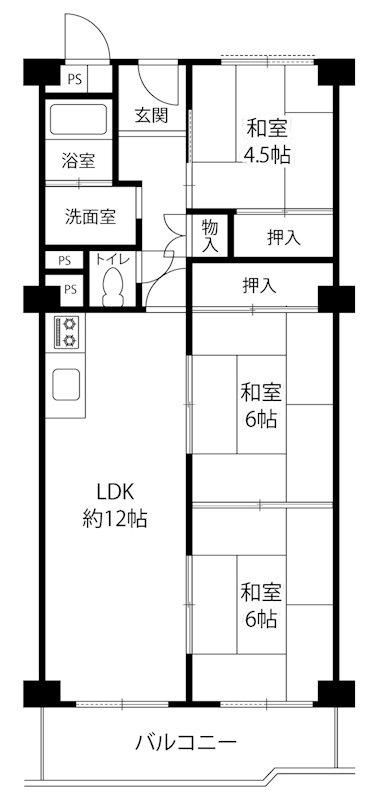 3LDK Apartment for Sale in Ibaraki, Osaka - South Facing, 66.55 sqm - Thumbnail 2