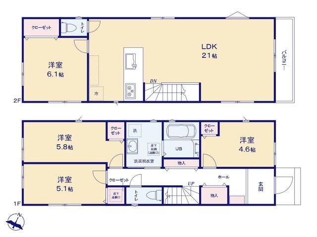 New 4LDK House in Yokohama Tsuzuki Ward, Kanagawa - Thumbnail 4