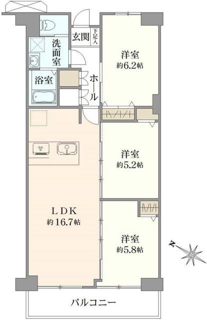 3LDK Apartment for Sale in Ichikawa, Chiba - 71.61 sqm - Thumbnail 2