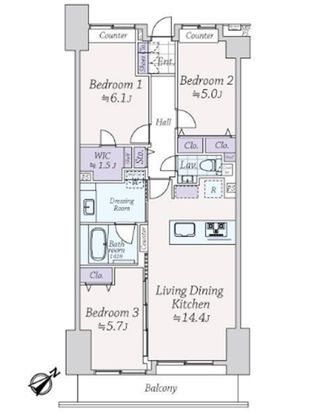 Renovated 3LDK Apartment for Sale in Minato, Tokyo - Thumbnail 4