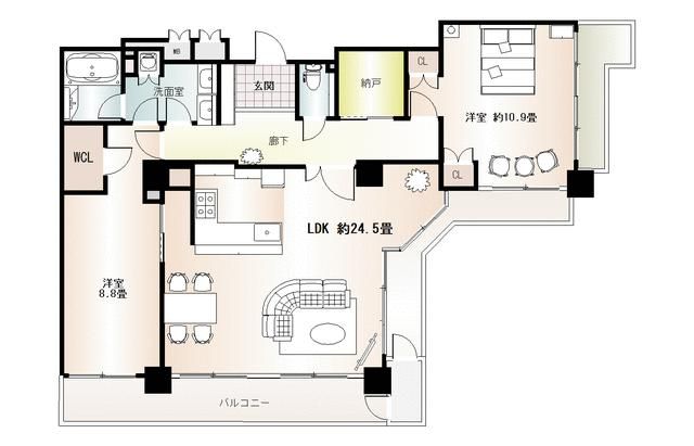 2LDK High-Rise Apartment with Osaka Views in Tennoji - Thumbnail 4
