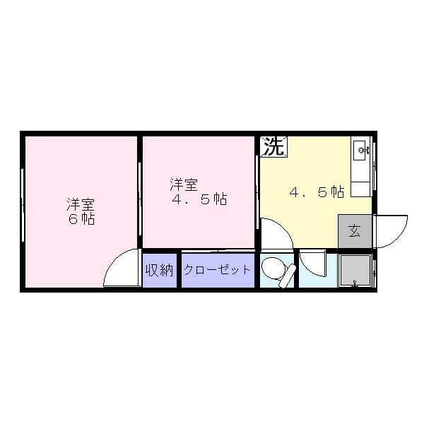 2DK Apartment for Rent in Takarazuka, Osaka - 39,000 Yen - Thumbnail 2