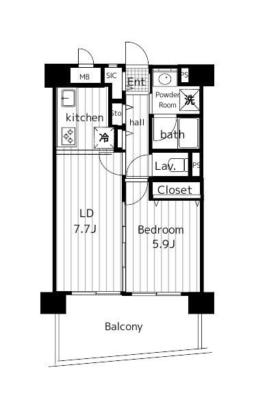 1LDK Condo for Sale in Setagaya, Tokyo - Grace Court Ikeshiri Ohashi - Thumbnail 2