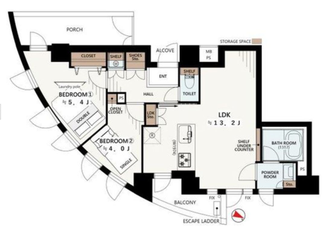Renovated 2LDK Apartment in Nakameguro, Tokyo 54.73m² - Thumbnail 3