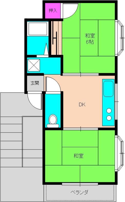 2DK Apartment for Rent in Neyagawa, Osaka - 36 sqm - Thumbnail 2