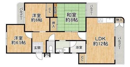 3LDK Apartment for Sale in Sakai, Osaka | 76.91 sqm - Thumbnail 2