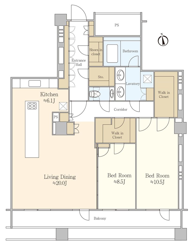 2LDK Apartment for Sale in Roppongi, Minato, Tokyo 117.35m² - Thumbnail 3