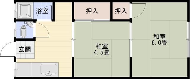 2K Apartment for Rent in Kashiwara, Osaka - No Key Money, Office Use OK - Thumbnail 2