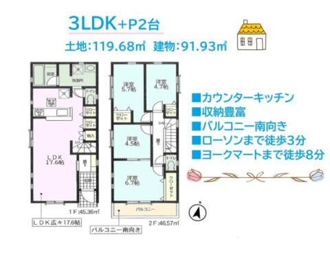 2017 Built 3LDK House in Atsugi with 2 Parking Spaces - Thumbnail 3