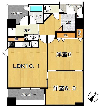 2LDK Apartment for Sale near Biwako-Hamaotsu Station, Otsu - Thumbnail 2