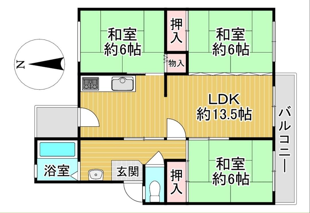 Used 3LDK Apartment for Sale in Minami-ku, Sakai City - Thumbnail 2