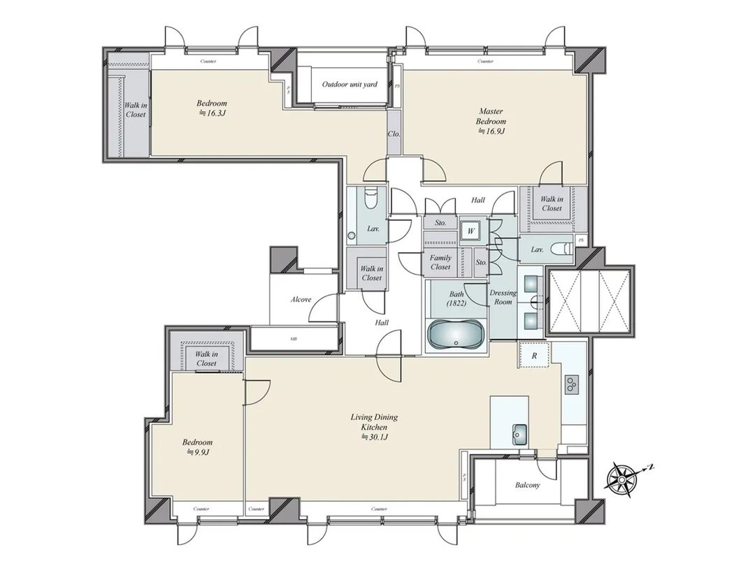 The House Minami Azabu 415 - 3LDK Apartment for Sale in Minato, Tokyo - Thumbnail 3