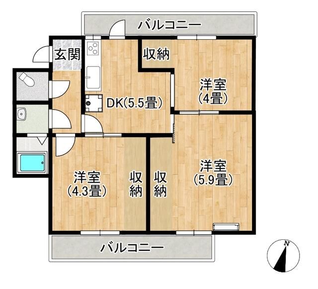 Renovated 3DK Apartment for Rent in Zentsuji, Kagawa - Thumbnail 2