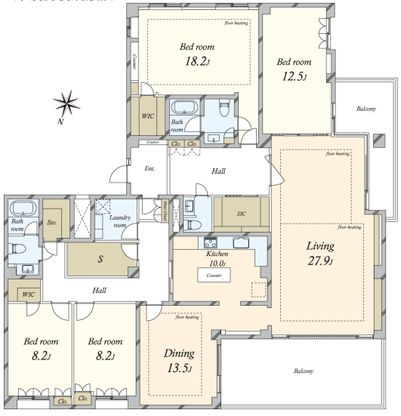 Spacious 4LDK Apartment in Sendagaya, Shibuya, Tokyo - Thumbnail 4