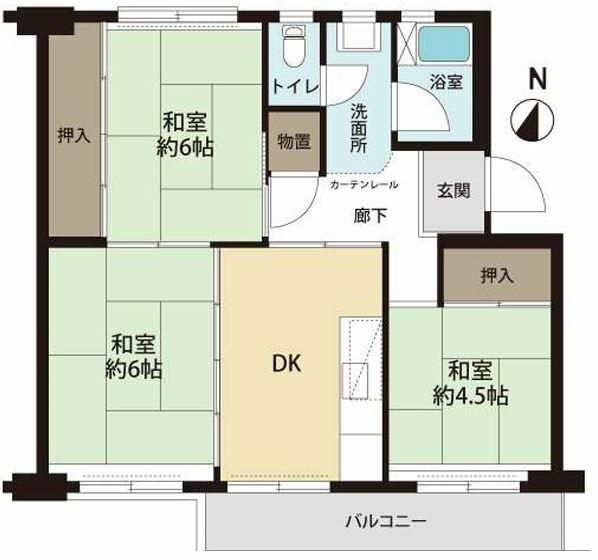 3DK Apartment for Sale in Misato, Saitama - Top Floor, South Facing - Thumbnail 2