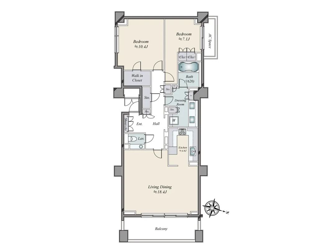 Park House Akasaka Shinsaka 308 – 2LDK Apartment in Minato, Tokyo - Thumbnail 3