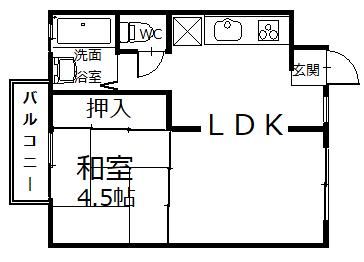 1LDK Apartment for Rent in Hirakata, Osaka - Zero Deposit & Key Money - Thumbnail 2