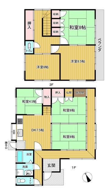6DK Detached House for Sale in Seto, Aichi | 122.55 sqm - Thumbnail 2