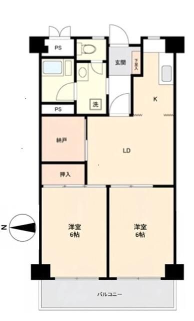 2SDK Apartment for Rent in Tondabayashi, Osaka - Zero Deposit - Thumbnail 2