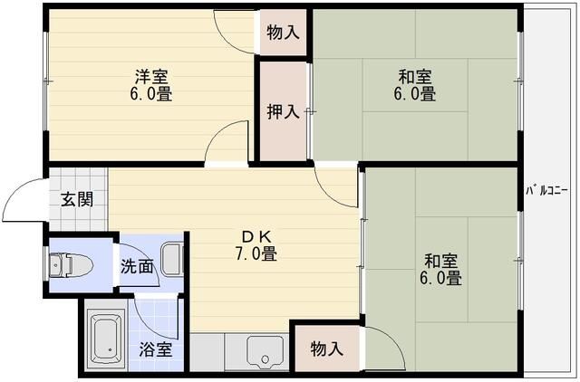 3DK Apartment for Rent in Kashiwara, Osaka - Near Kawachi-Kokubu Station - Thumbnail 2