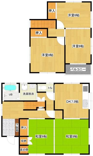 5DK Wooden House with Roof Balcony for Sale in Yamada, Iwate - Thumbnail 2