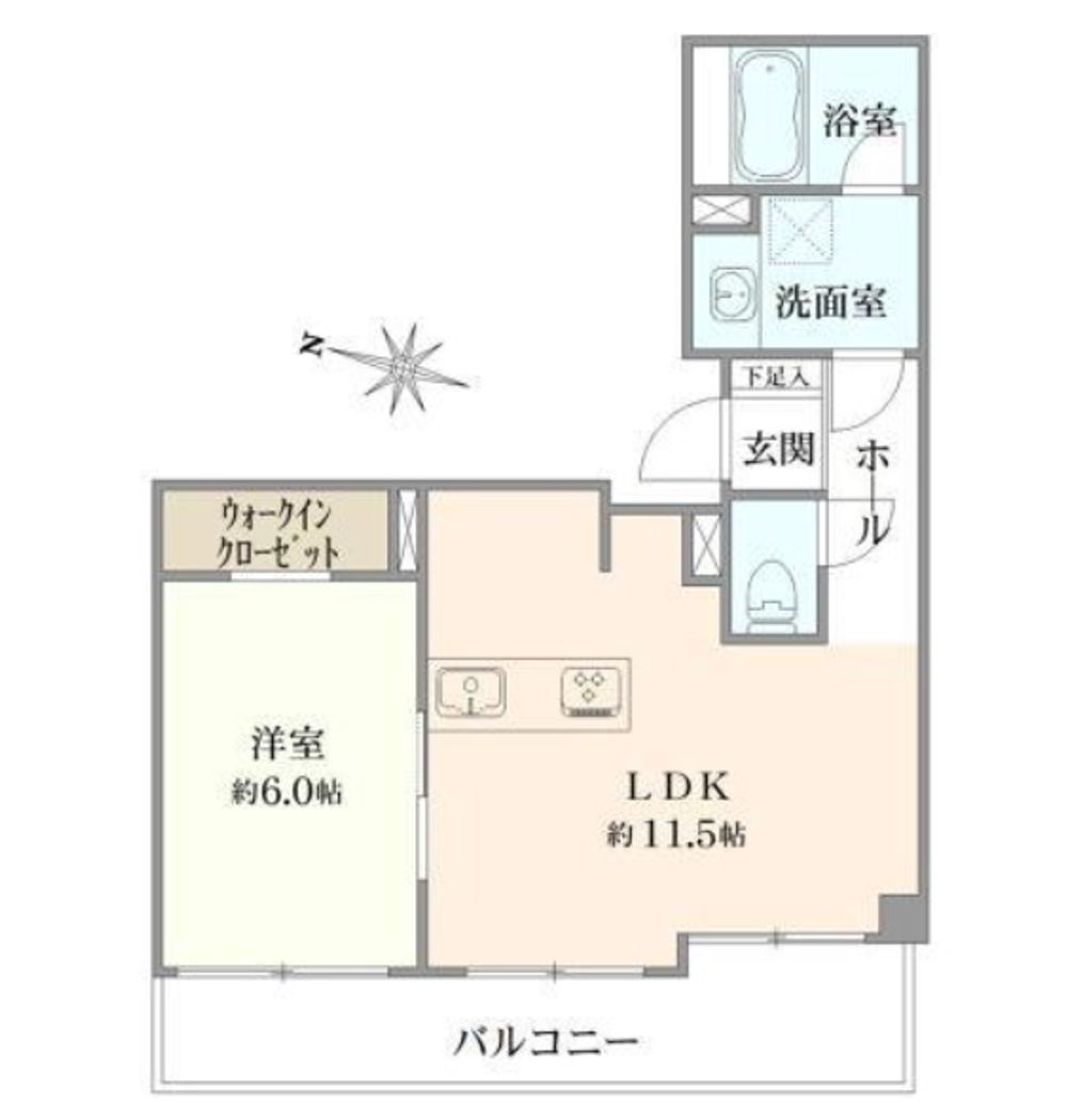 Renovated 1LDK Apartment in Higashi-Azabu, Minato, Tokyo - Thumbnail 3