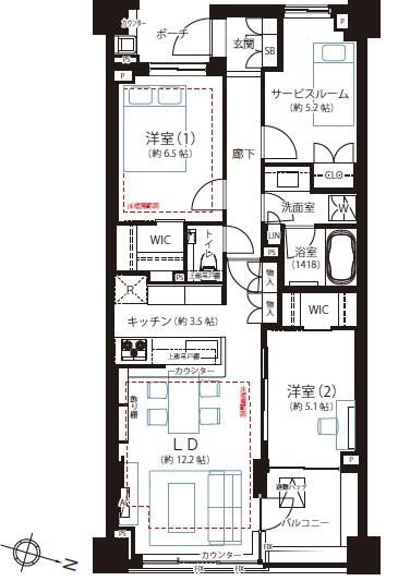 2023-Built 3LDK Apartment in Shinjuku's Naka-Ochiai, Tokyo - Thumbnail 2