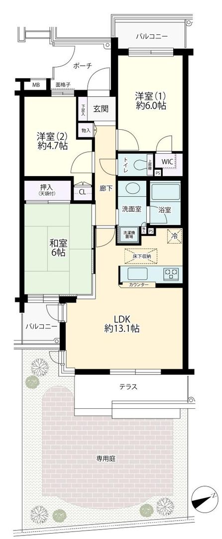 3LDK Apartment with Private Garden for Sale in Suginami, Tokyo - Thumbnail 3