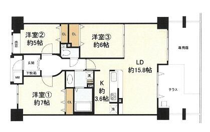 3LDK Apartment for Sale near Komyoike Station, Sakai - Thumbnail 2
