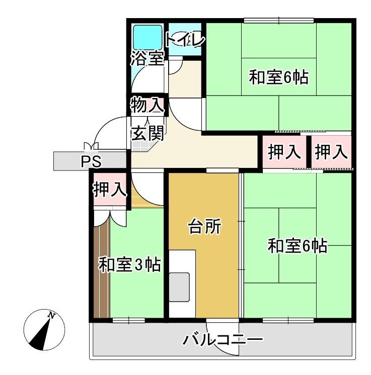 3DK Apartment for Sale in Oyama, Tochigi - 44.57 sqm - Thumbnail 2
