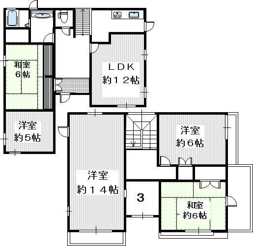 5SLDK House for Sale in Kawachinagano, Osaka - 56 Tsubo Land - Thumbnail 2