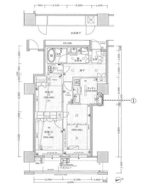 2LDK Apartment for Sale in Osaka Nishi Ward High-Rise Tower - Thumbnail 2