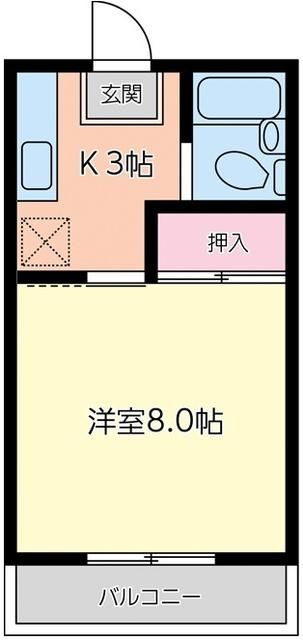 1K Apartment for Rent in Ashikaga, Tochigi - 25,000 Yen - Thumbnail 2